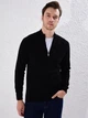 Чоловіча кофта LC Waikiki на блискавці і з кишенями XXL Чорна (LCWKnitwear-1767) - зображення 2