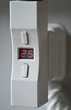 Тэн электрический для полотенцесушителя Heatpol H+E K 30x30 с регулятором, белый (white) 1200 Вт - изображение 1