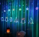 Светодиодная гирлянда штора 2.5х1.0м 120 Led 12 фигур (звезды, елки, колокольчики, олени) Мультицвет - изображение 1