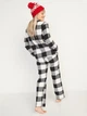 Фланелевая женская пижама Old Navy 1159768870 (Черный/Белый, XS) - изображение 2