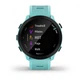 Смарт-часы Garmin Forerunner 55 Aqua (010-02562-12); 1.04" (208x208) MIP / Bluetooth / Wi-Fi, GPS, GLONASS, Galileo, NFC / до 14 дней / 5 ATM / 42 х 42 х 11.6 мм, 37 г / голубой - изображение 4
