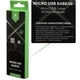 Дата кабель USB 2.0 AM to Micro 5P 1m nylon black Vinga (VCPDCMNB1BK) - зображення 4