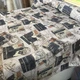 Ткань скатертная Super Textiles ш. 147 см жаккардовая с марками на кремовом фоне пог.м. (1535 - изображение 4
