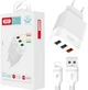 Быстрая зарядка XO L72 QC3.0 3USB 3A + кабель Lightning White (25097) - изображение 1