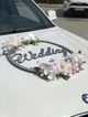 Свадебная монограмма Wedding в кругу из зеркального пластика декор на автомобиль Manific Decor - изображение 3