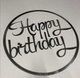Монограмма напись Happy Birthday в кругу Manific Decor из зеркального пластика Серебряная 60*60 см (06.14) - изображение 2