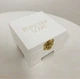 Коробочка скринька для кілець з дерева з написом Forever Love Manific Decor на весілля Біла 9*9*5.4 см (10.04) - зображення 1