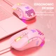 Мышь игровая компьютерная Onikuma CW902 Pink с RGB подсветкой, проводная (CW902P) - изображение 3
