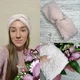 Пов'язка-чалма на голову тепла овечка Тедді рожева пудра - изображение 3