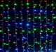 Электрическая светодиодная новогодняя гирлянда 2х2 м RGB водопад штора занавес звездопад LED мультик - изображение 2