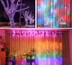 Электрическая светодиодная новогодняя гирлянда 2х2 м RGB водопад штора занавес звездопад LED мультик - изображение 6