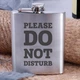 Фляга стальная "Please do not disturb", английский, Деревянная подарочная коробка - изображение 1