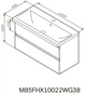 Тумба с умывальником для ванны AM.PM X-Joy 100x60x45см подвесная белый M85-FHX1002-WC1002WG38 - изображение 2