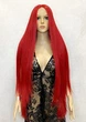 Парик на сетке Lace Wig Super Straight тон M.RED длинный красный 100 см термостойкое волокно - изображение 1