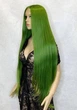 Парик на сетке Lace Wig Super Straight тон GREEN длинный зеленый 100 см термостойкое волокно - изображение 2