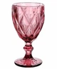 Бокалы для вина из цветного стекла набор 6 шт Glassware 240 мл Красный (Крупный ромб) - изображение 4