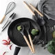 Силіконовий кухонний набір приладдя Kitchen Set 12 предметів (дерево+силікон) темно-сірий - зображення 6