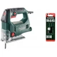 Електролобзик Metabo STEB 65 Quick + Набір полотен Metabo 3 шт. (T101B, T144D, T118A) (UA601030000) - зображення 1