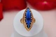 Кольцо Xuping Jewelry Маркиз с синим камнем р16 золотистое - изображение 1