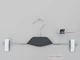 Вешалка Hanger WD 35 см для брюк и юбок металлическая с прищепками с вставкой из дерева черного цвета - изображение 1