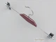 Вешалка Hanger WD 35 см для брюк и юбок металлическая с прищепками с вставкой из дерева цвета вишни - изображение 3