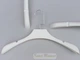 Плечики вешалки Hanger TZF1101 39 см белого цвета пластмассовые с ребристым плечом - изображение 1