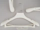 Плечики вешалки Hanger TZP6681 39 см белого цвета пластмассовые с ребристым плечом - изображение 1