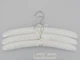 Набор 3 шт мягкие плечики Hangerworld 38 см белые сатиновые крючок хром - изображение 1