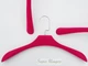 Плечики вешалки Hanger 42 см розовые бархатные широкие - изображение 1