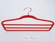 Многоярусные плечики вешалка Hanger 45 см бархатные красного цвета - изображение 3
