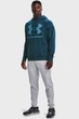 Мужское синее худи UA Rival Fleece Big Logo HD Under Armour LG 1357093-413 - изображение 2