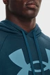 Мужское синее худи UA Rival Fleece Big Logo HD Under Armour LG 1357093-413 - изображение 4