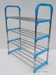 Полиця для взуття Shoe Rack BLZ4 блакитного кольору на 4 яруса - зображення 1