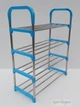 Полиця для взуття Shoe Rack BLZ4 блакитного кольору на 4 яруса - зображення 3