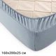 Простирадло на резинці трикотажне GM TEXTILE 160х200х25см 120г/м2 (Сірий) - зображення 2