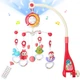 Музыкальный мобиль на кроватку Baby Bell Moon 3 в 1 с ночником, проектором и пультом управления малиновый - изображение 1