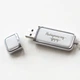 USB флешка кожаная белая на 8Гб и коробка подарочная Другу LSite(NLZ1blue) - изображение 3