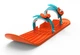 Санки Монолыжа OneFoot Miniski Plastkon Оранжевая (ПФ-37233) - изображение 3