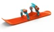 Санки Монолыжа OneFoot Miniski Plastkon Оранжевая (ПФ-37233) - изображение 4