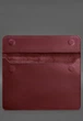 Шкіряний чохол-конверт BN на магнітах для MacBook 15 дюйм, Бордовий Crazy Horse - зображення 5