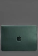 Шкіряний чохол-конверт BN на магнітах для MacBook 15 дюйм, Зелений Crazy Horse - изображение 4