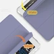 Силиконовый чехол обложка Transparent + Pencil Holder BBM1 для iPad 10.2" 2019/2020/2021 Серо-фиолетовый - изображение 3
