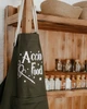 Фартух на подарунок "Accio Food!" (Акціо, їжа!) для фанатів Гаррі Поттера, поттероманів, з кишенею та регульованою застібкою, у подарунковій коробці, хакі - зображення 1