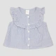 Блуза H&M 68см бело синий полоска 5742827 - изображение 1
