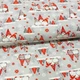 Ткань двунитка с начесом "Серо-красные гномы на сером" ширина 1.8 м, плотность 180 г/м² Турция - изображение 2