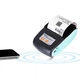 Мобильный термопринтер чеков для смартфона bluetooth Goojprt PT-120, pos принтер + чехол, голубой (eg-100621) - изображение 3