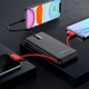 Павербанк Borofone 10000mAh з влаштованим кабелем Lightning/Type-C/Micro USB black - зображення 2