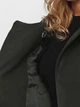 Пальто осеннее короткое женское H&M 0390162_зеленое_04 32 Темно-зеленое (KAY2000000593043) - изображение 4