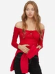 Топ женский H&M 681561 XL Красный (KAY2000001108888) - изображение 1