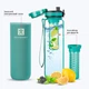 Бутылка для воды Harmony Total Aqua 1 л. с контейнером для фруктов и защитным неопреновым чехлом - изображение 4